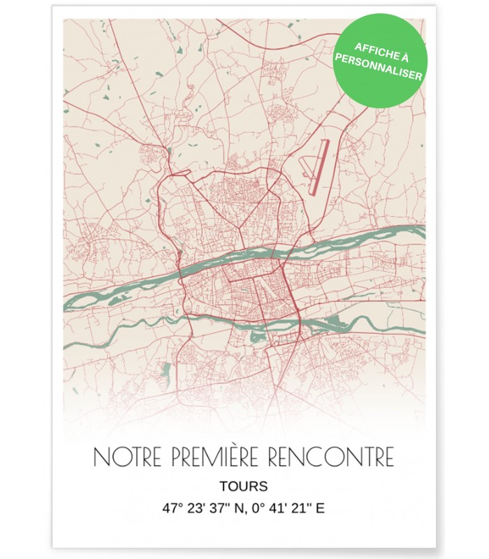 Affiche carte de ville : créez votre carte personnalisée | L’Afficherie