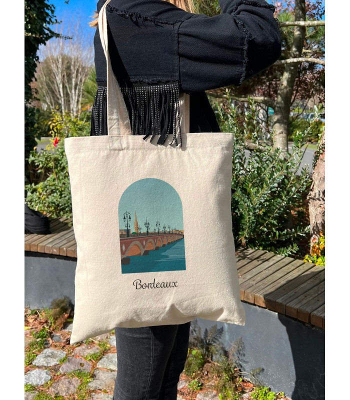 Tote Bag Bordeaux - Pont de pierre, idée cadeau | L’Afficherie