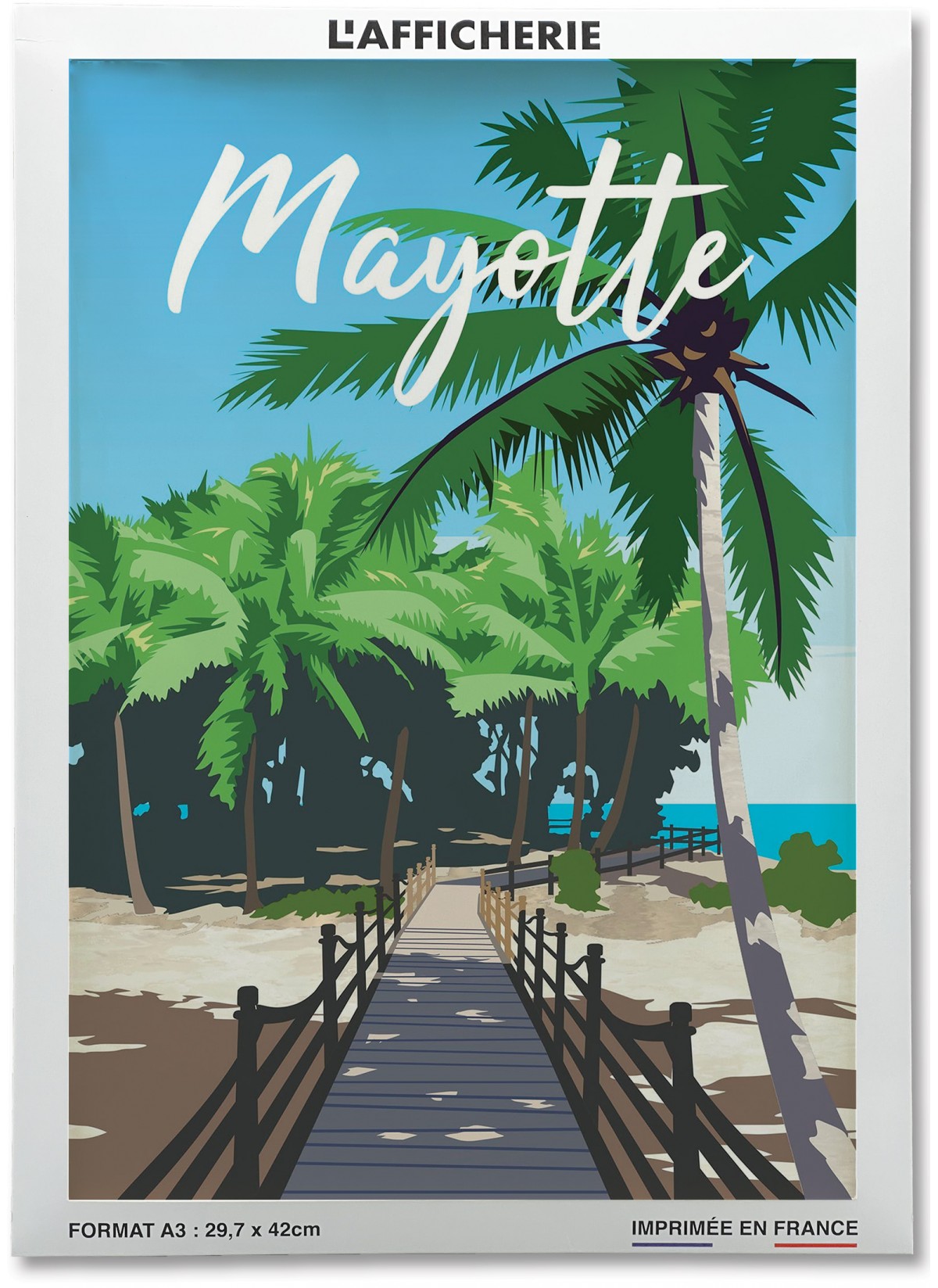 Affiche Mayotte, décoration murale, illustration | L’Afficherie