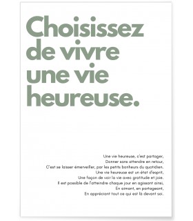 Affiche Choisissez de vivre