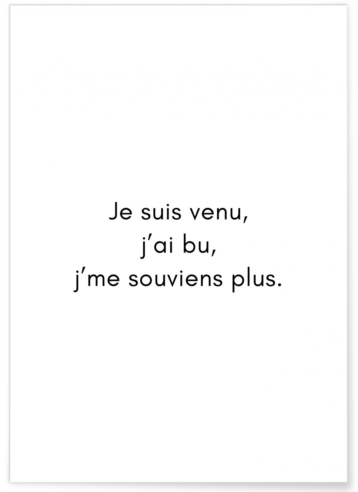 Affiche Je suis venu