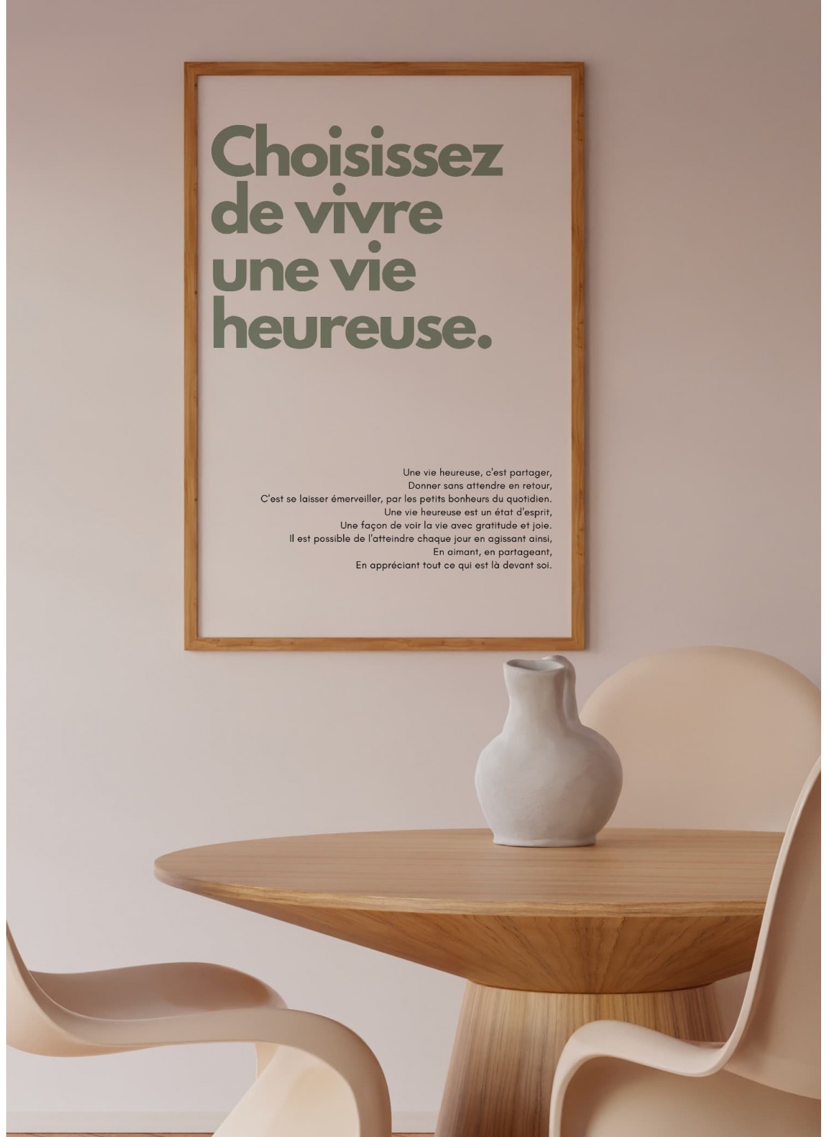 Affiche Choisissez de vivre, déco murale |  L’Afficherie