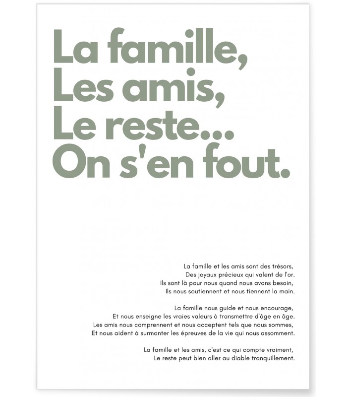 Affiche La famille, les amis...