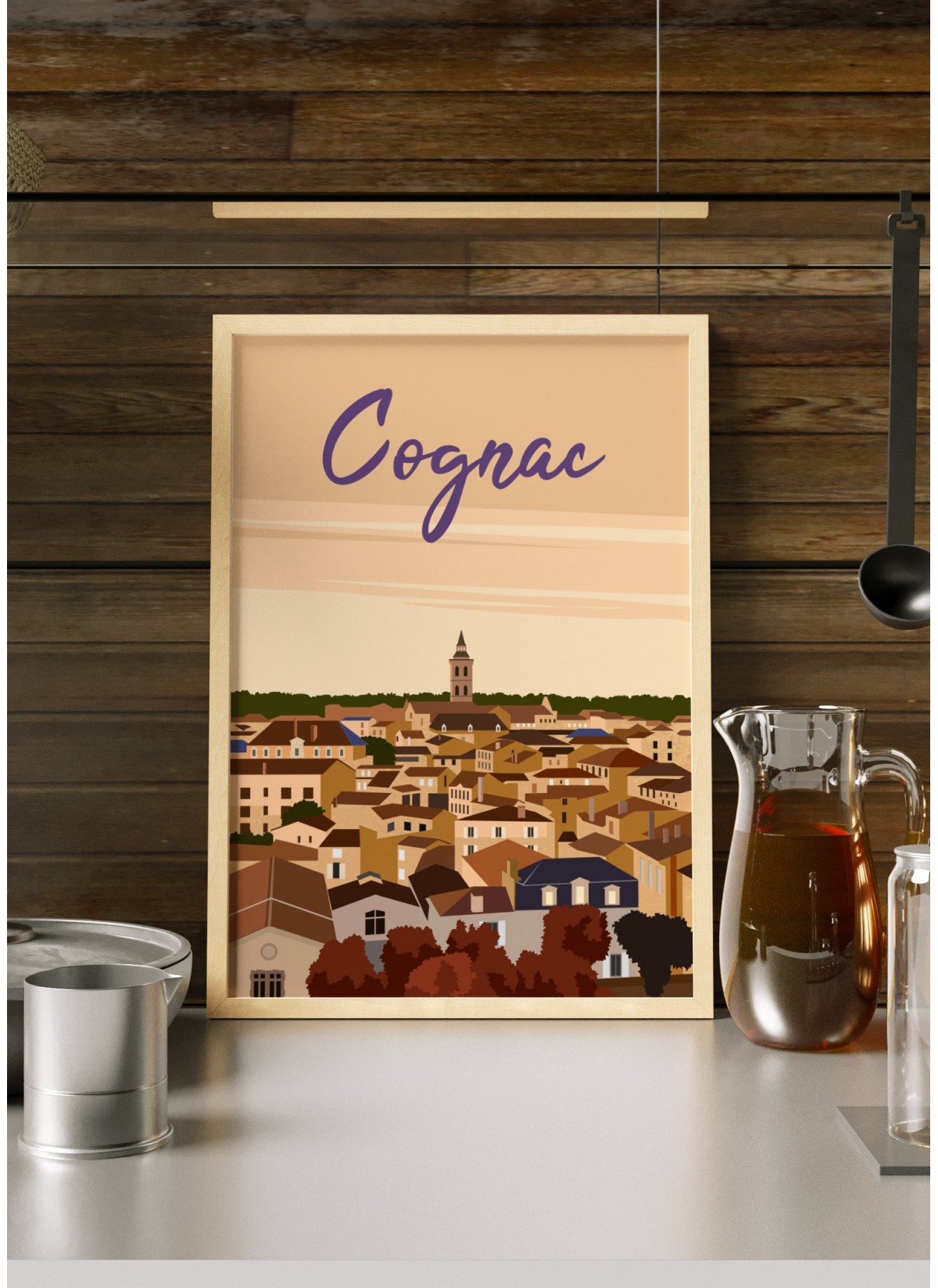 Affiche ville Cognac