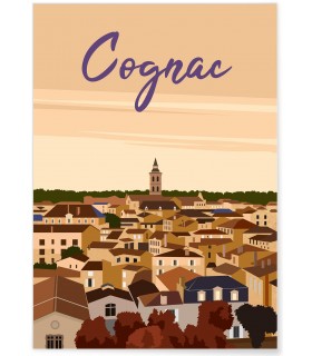 Affiche ville Cognac