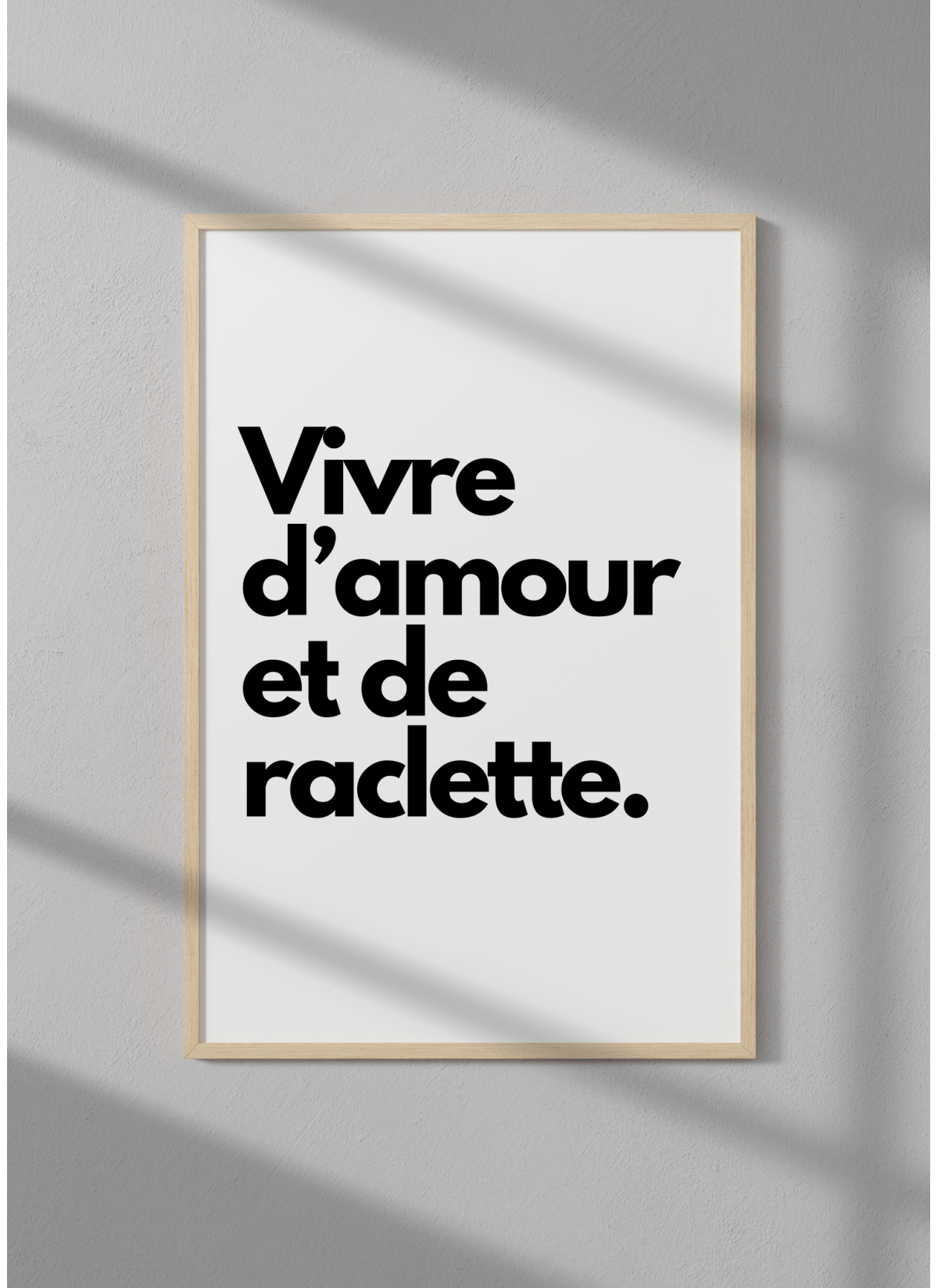Affiche Vivre d'amour et de raclette