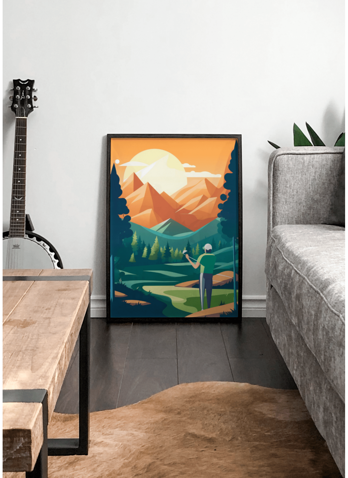 Affiche Illustration Golf