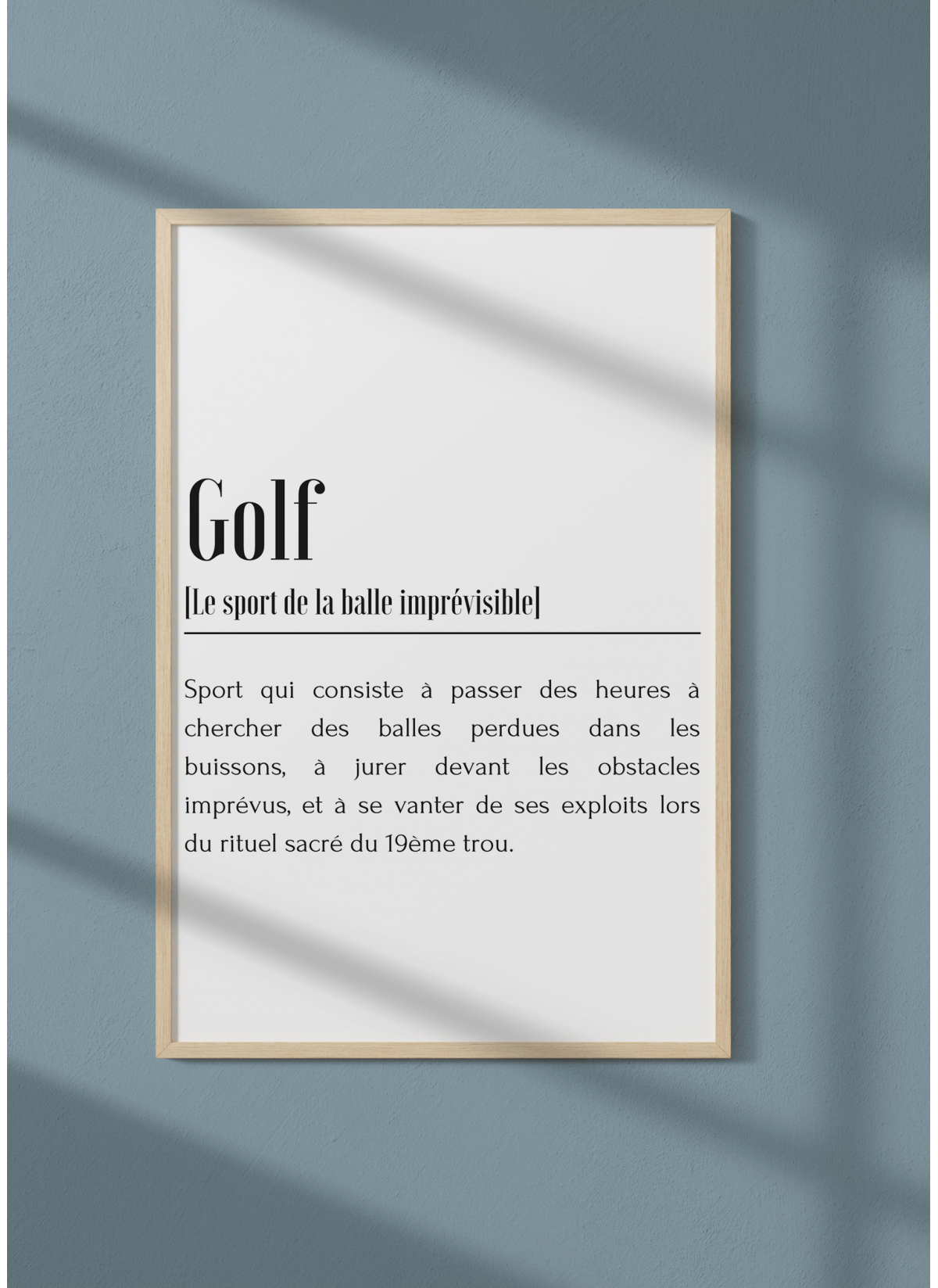 Affiche Définition Golf
