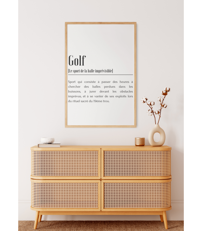 Affiche Définition Golf