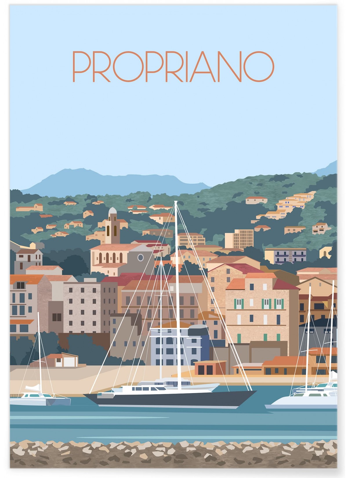 Affiche ville Propriano