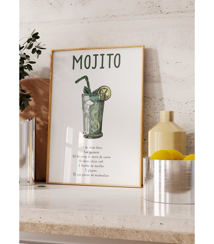 Affiche Cocktail Mojito