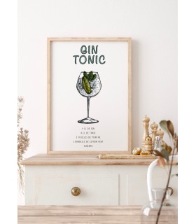 Affiche Cocktail Gin Tonic