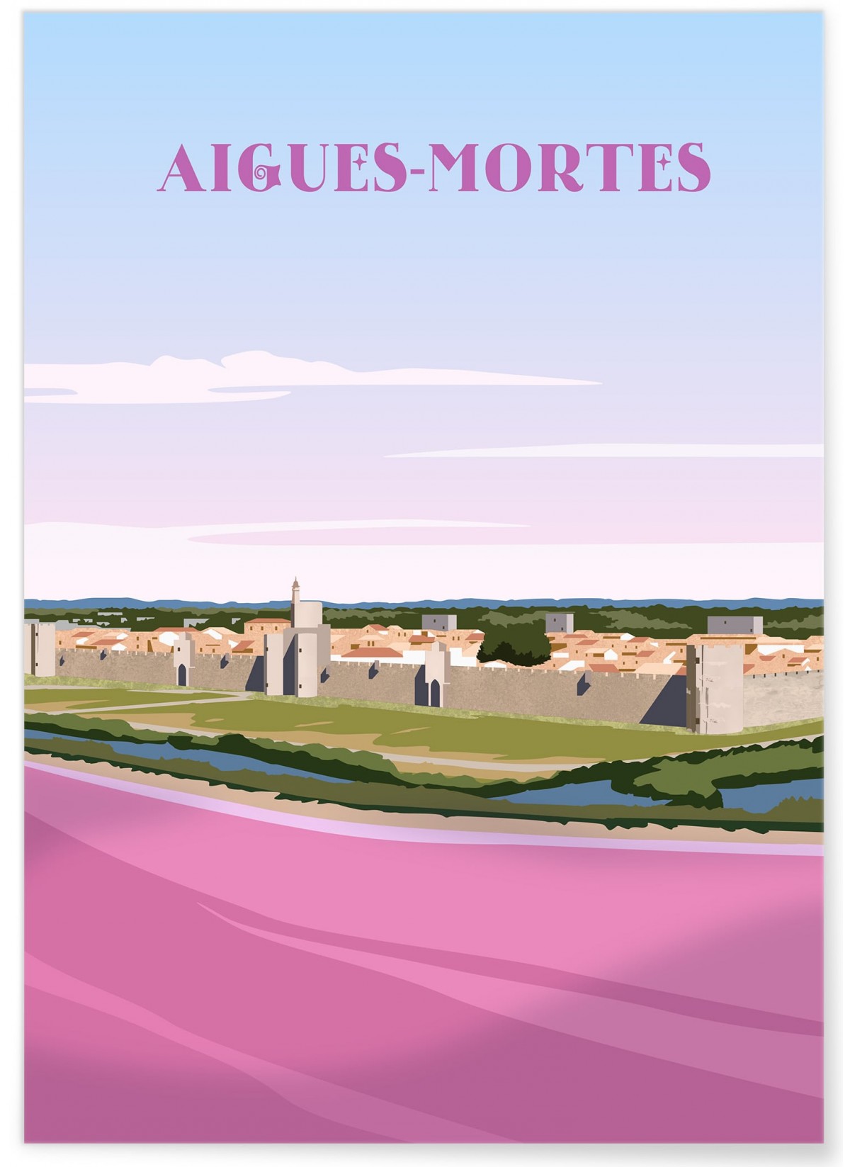 Affiche ville Aigues-Mortes