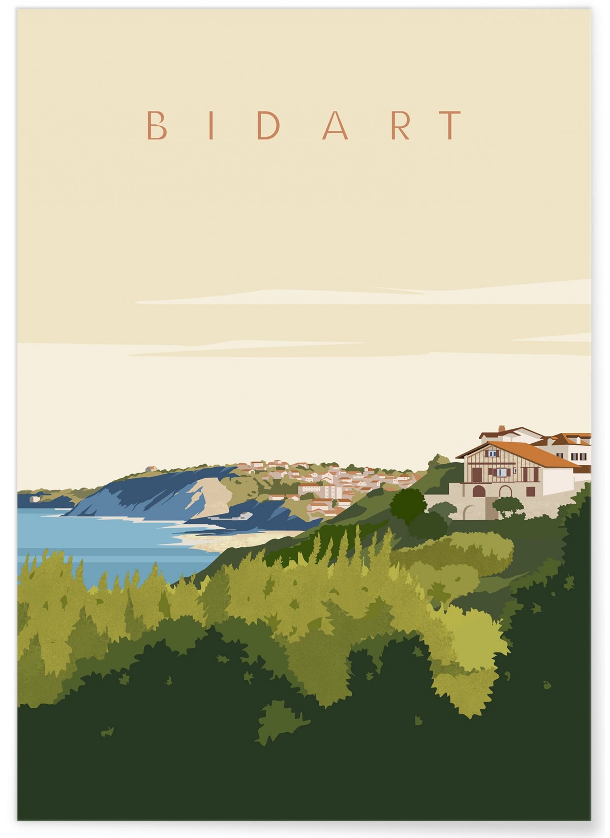 Affiche ville Bidart