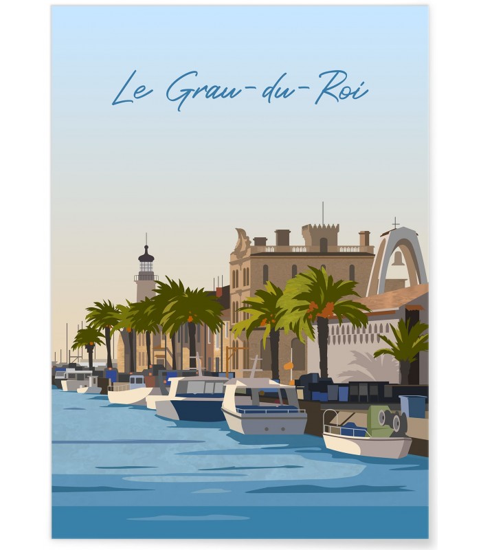 Affiche ville Le Grau-du-Roi