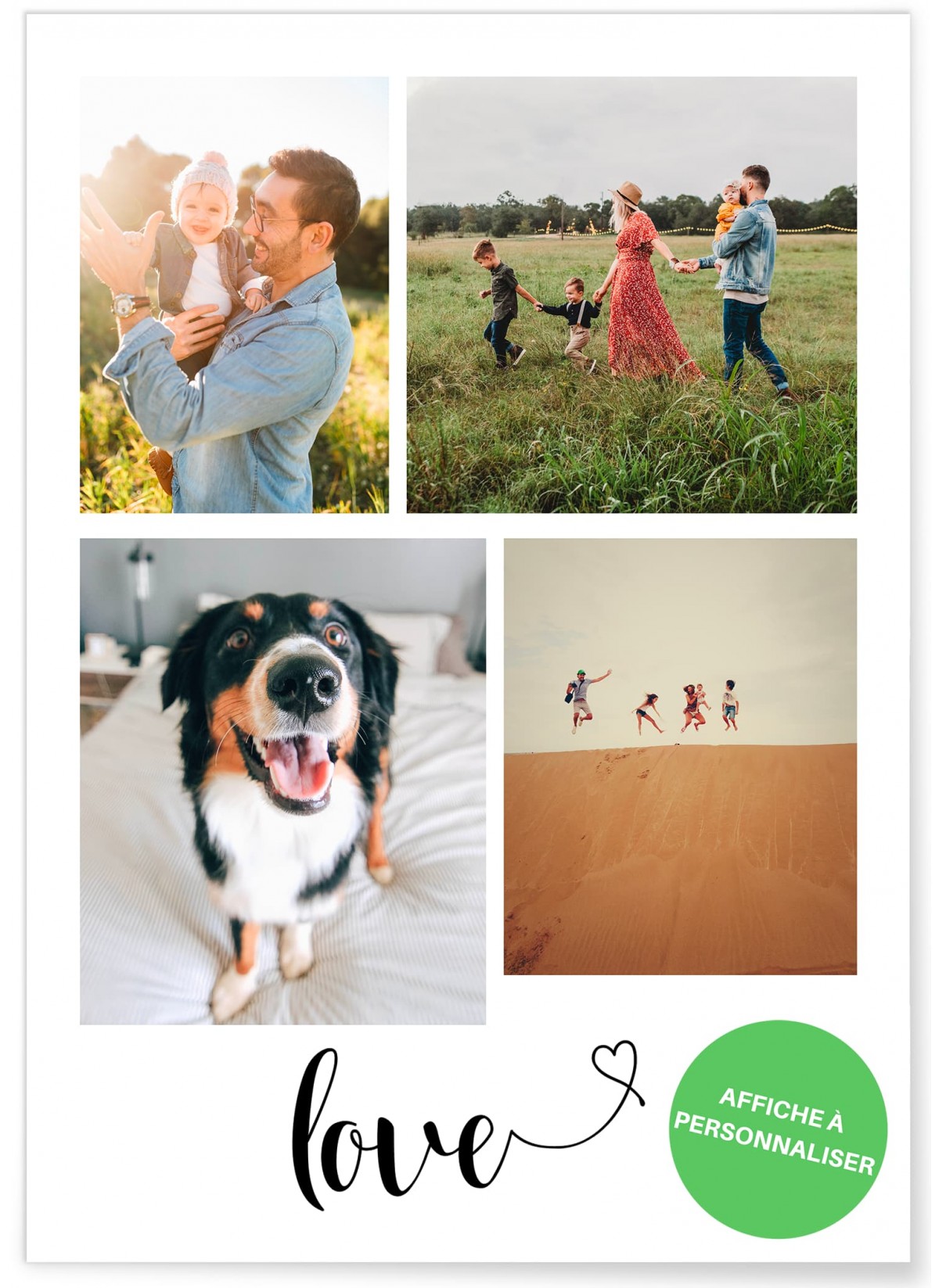 Affiche pêle-mêle photo personnalisable | L’Afficherie