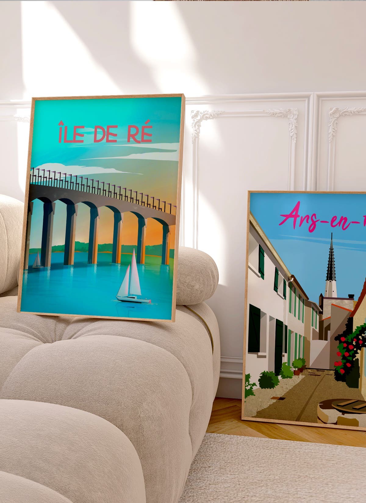 Affiche ville Île de Ré, idée cadeau| L’Afficherie
