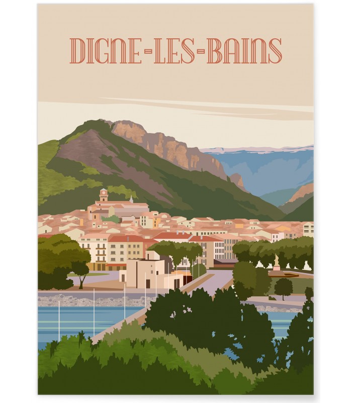 Affiche ville Digne-les-Bains