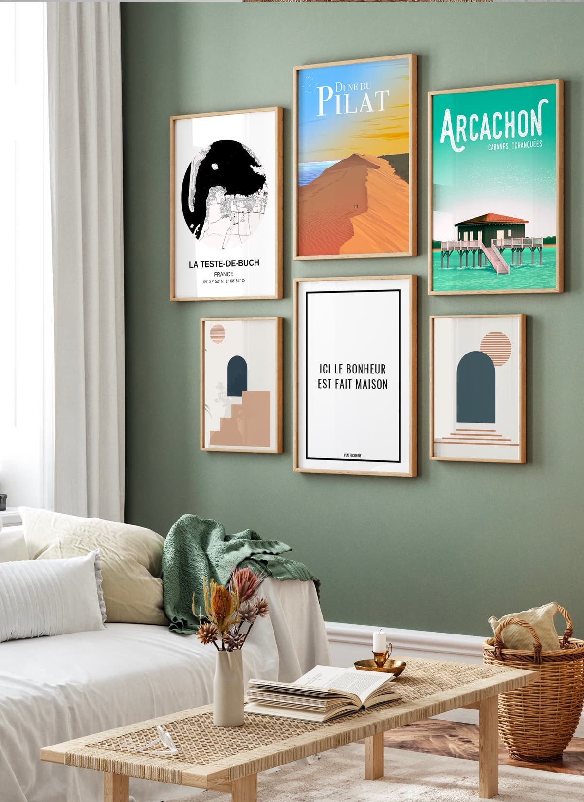 Affiche Dune du Pilat, affiche voyage |  L’Afficherie