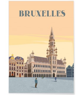 Affiche ville Bruxelles