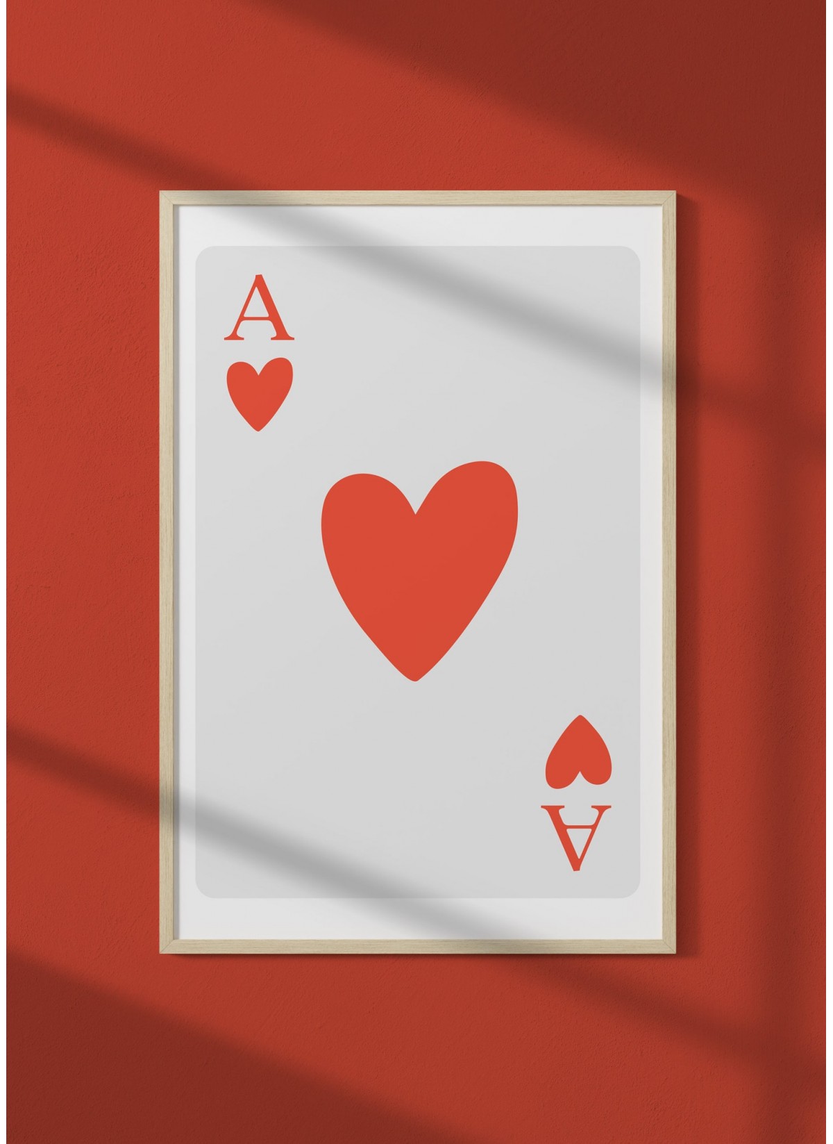 Affiche As de coeur rouge