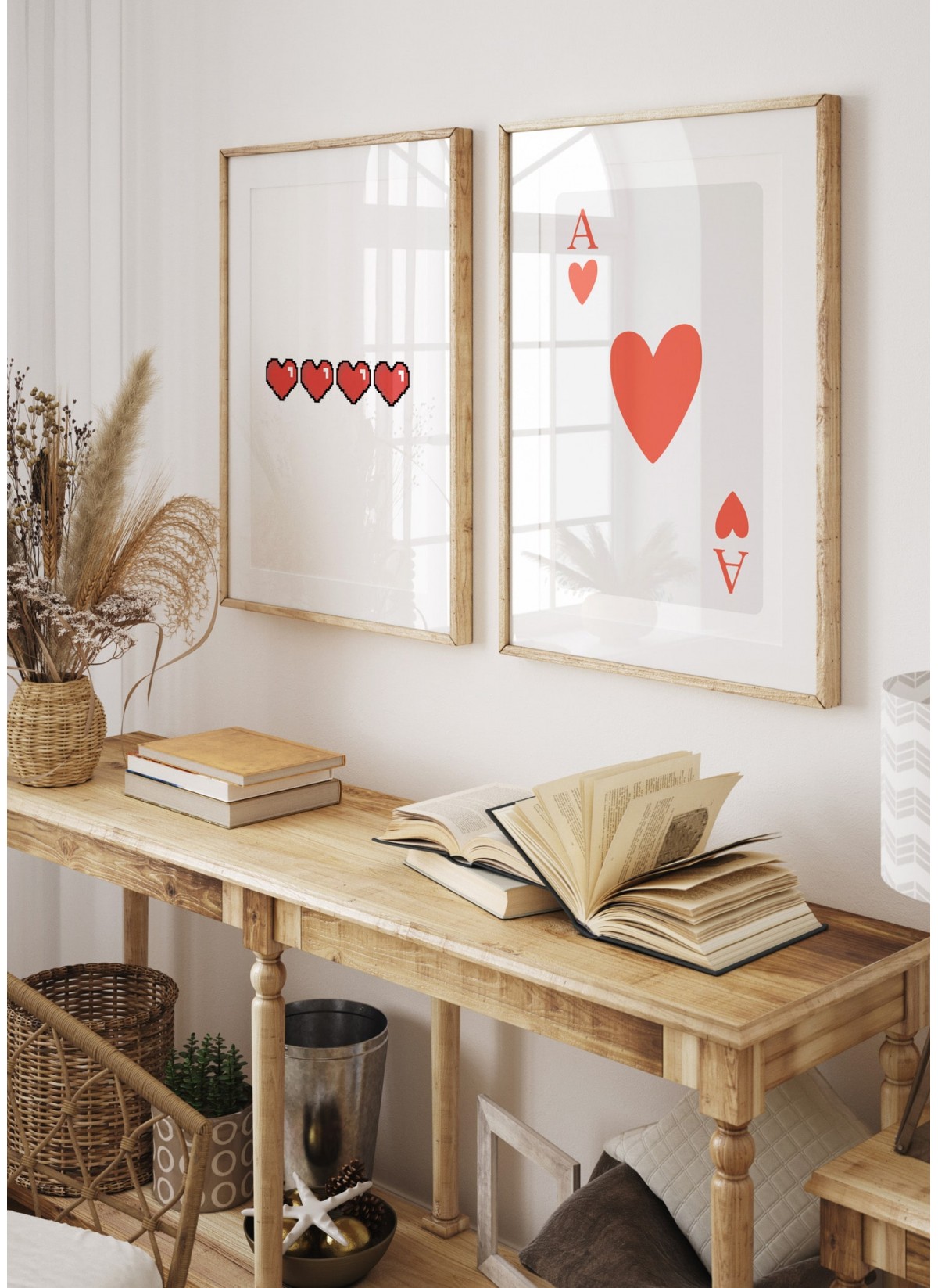 Affiche As de coeur rouge