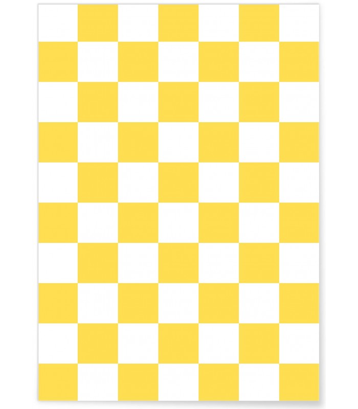 Affiche Damier Jaune