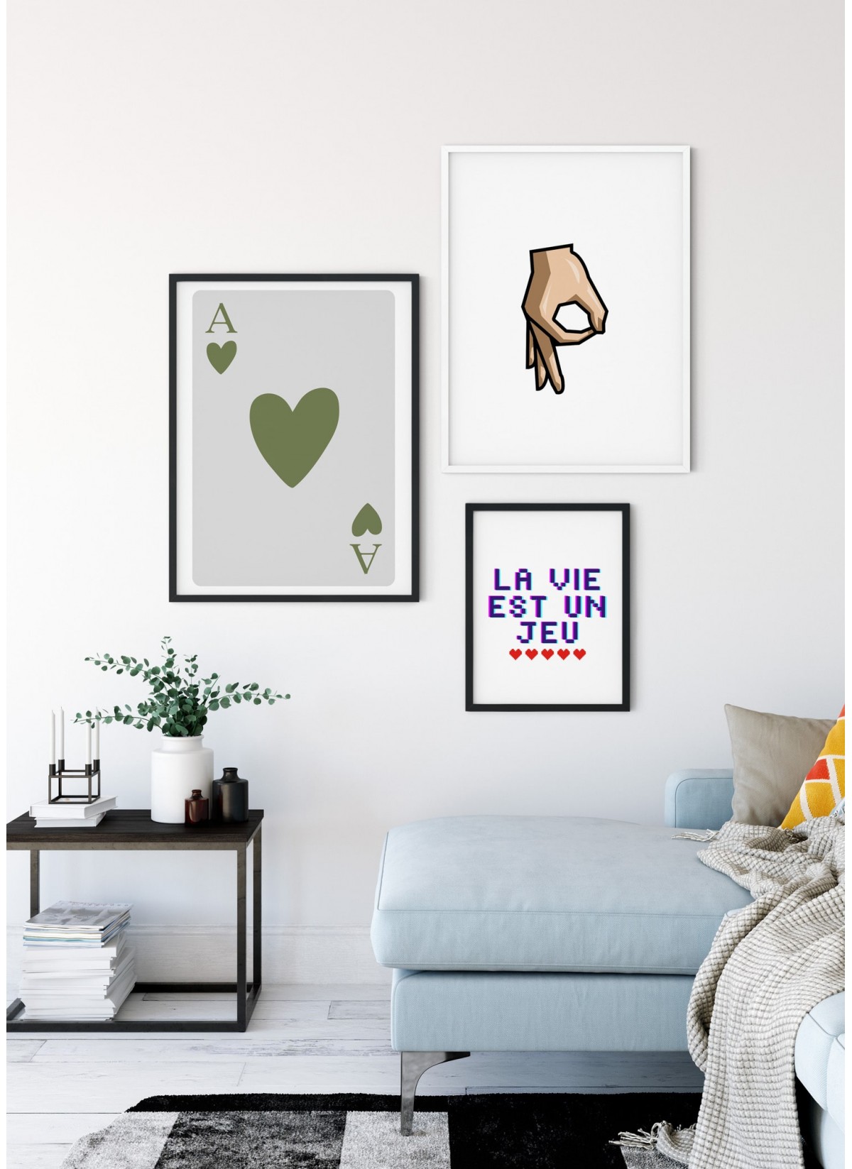 Affiche As de coeur vert