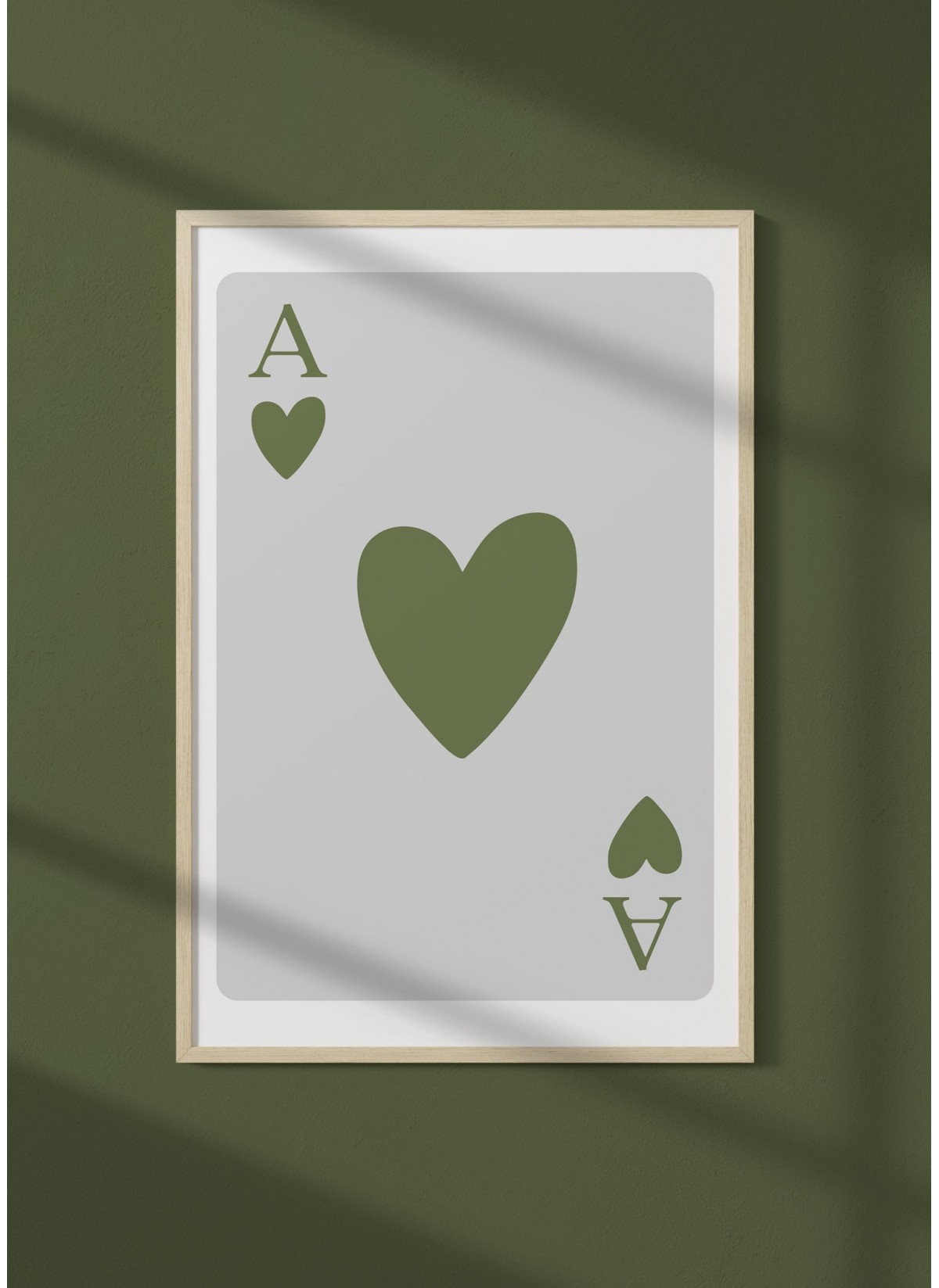 Affiche As de coeur vert