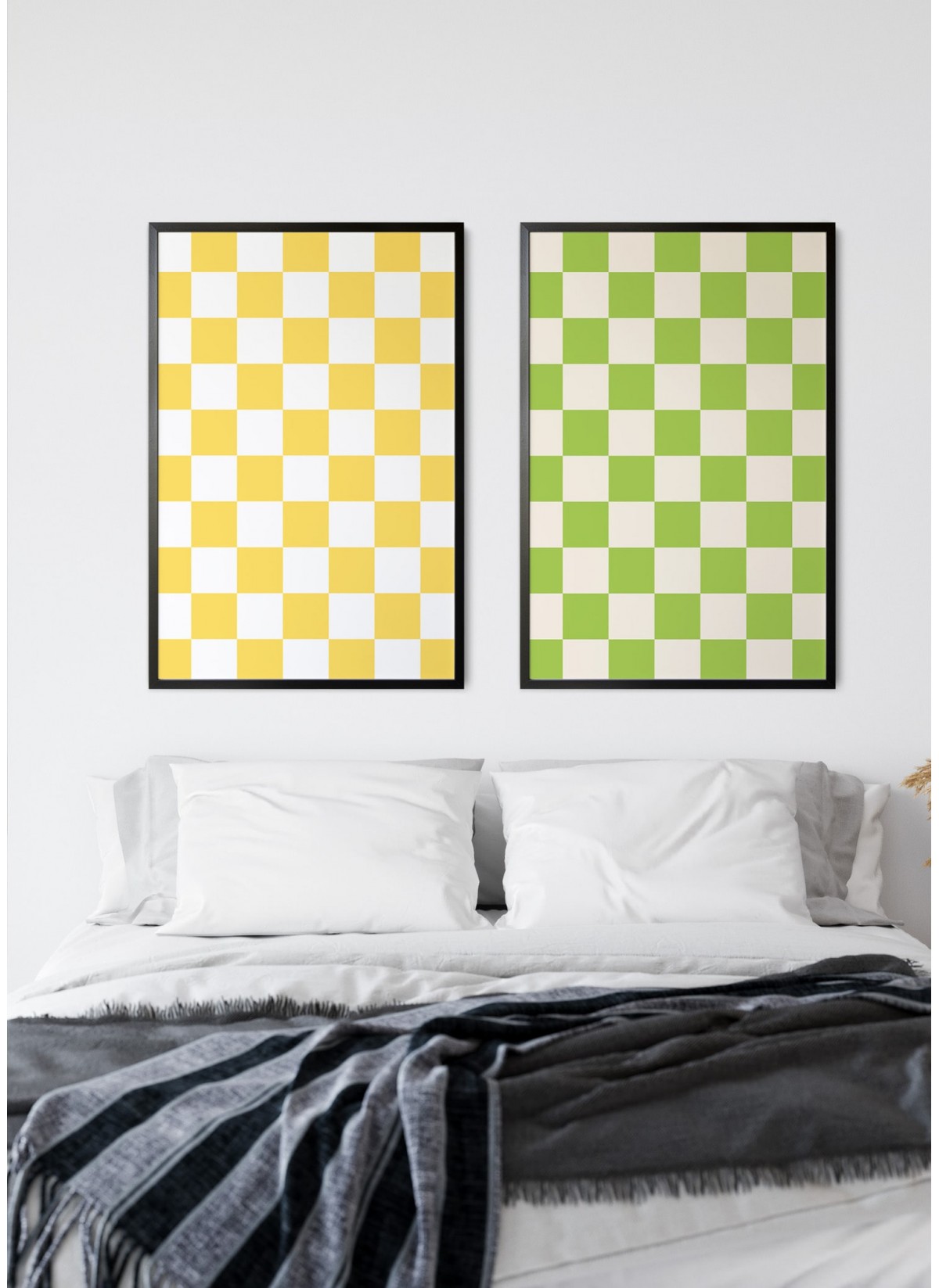 Affiche Damier Vert