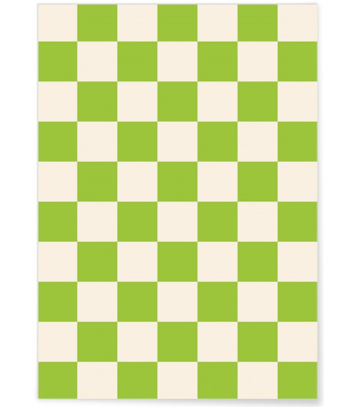 Affiche Damier Vert