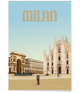 Affiche ville Milan