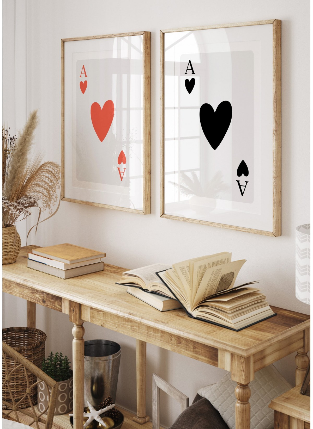 Affiche As de coeur noir