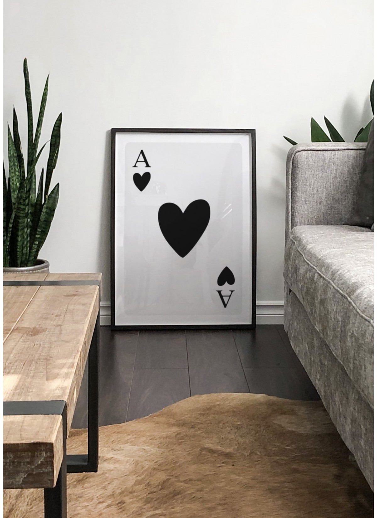 Affiche As de coeur noir