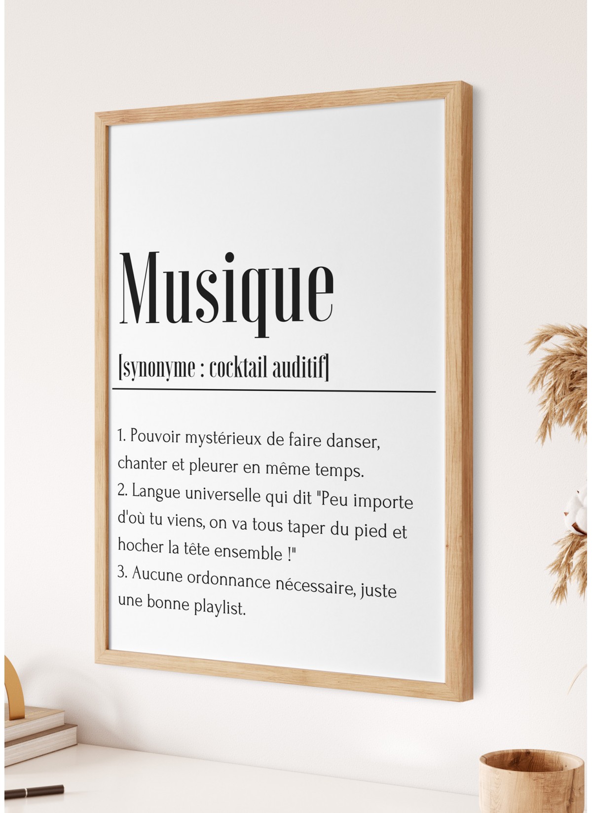 Affiche Définition Musique, décoration murale L’Afficherie