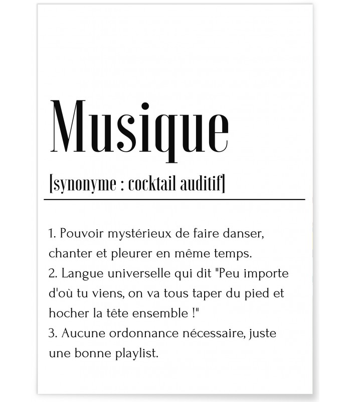 Affiche Définition Musique