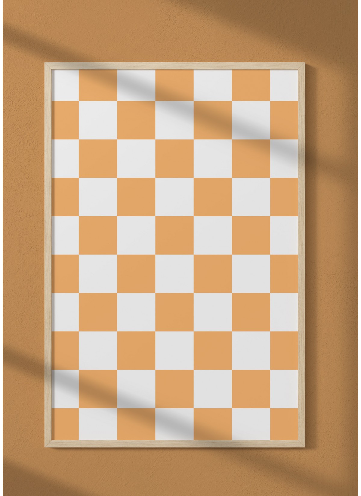 Affiche Damier Orange