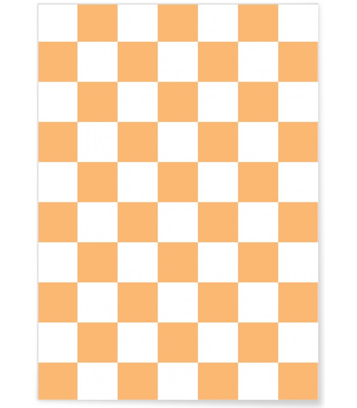 Affiche Damier Orange