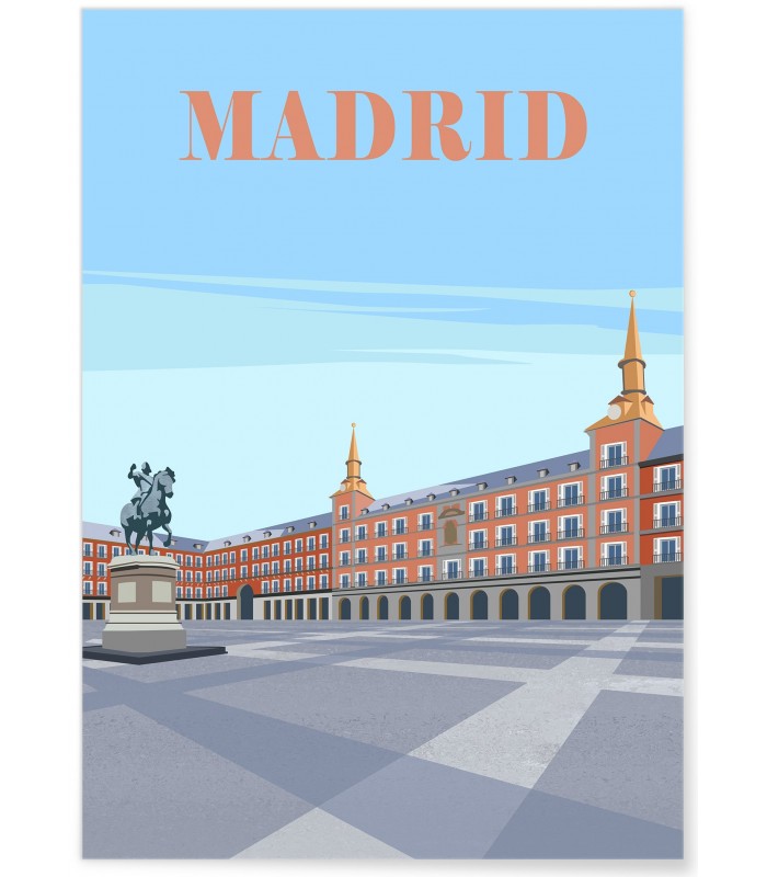 Affiche ville Madrid