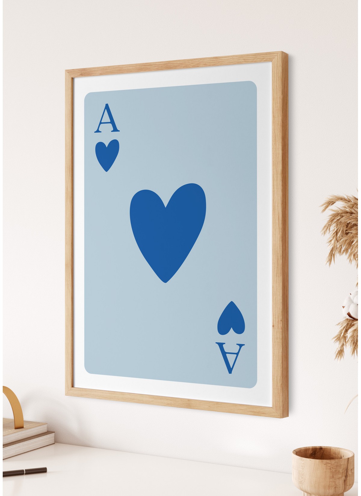 Affiche As de coeur bleu