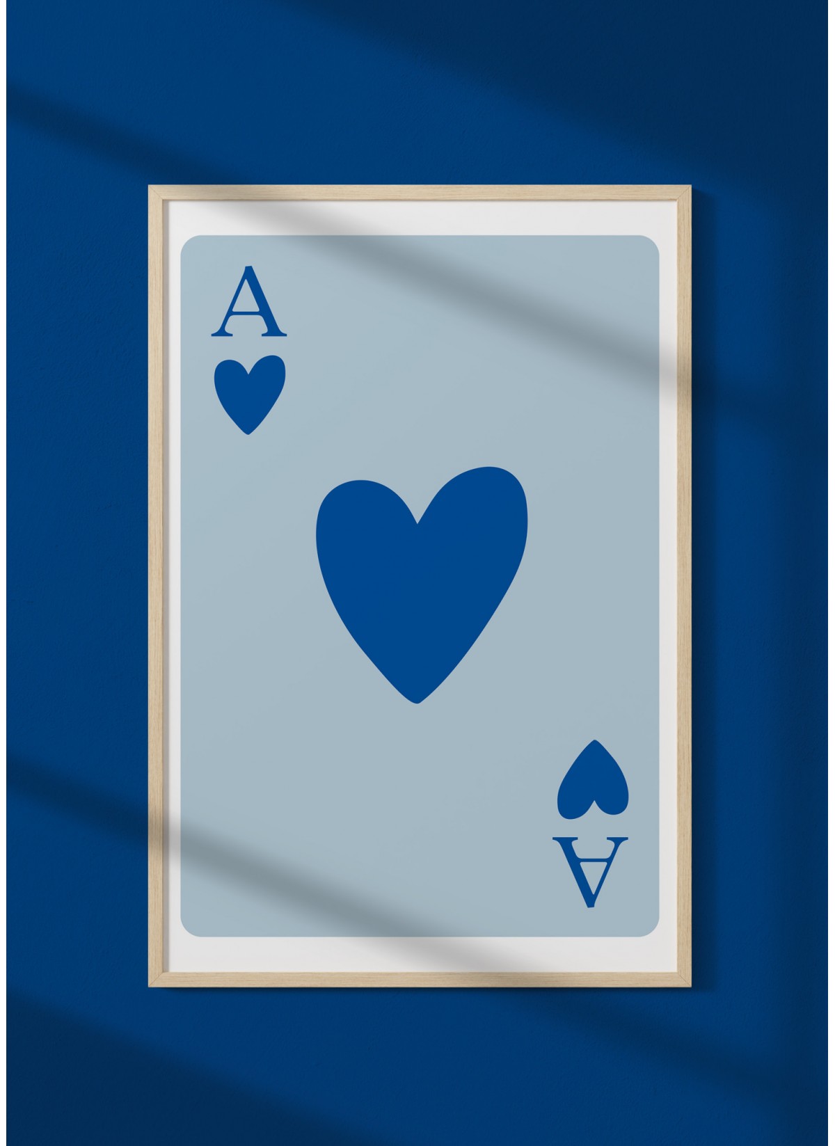 Affiche As de coeur bleu