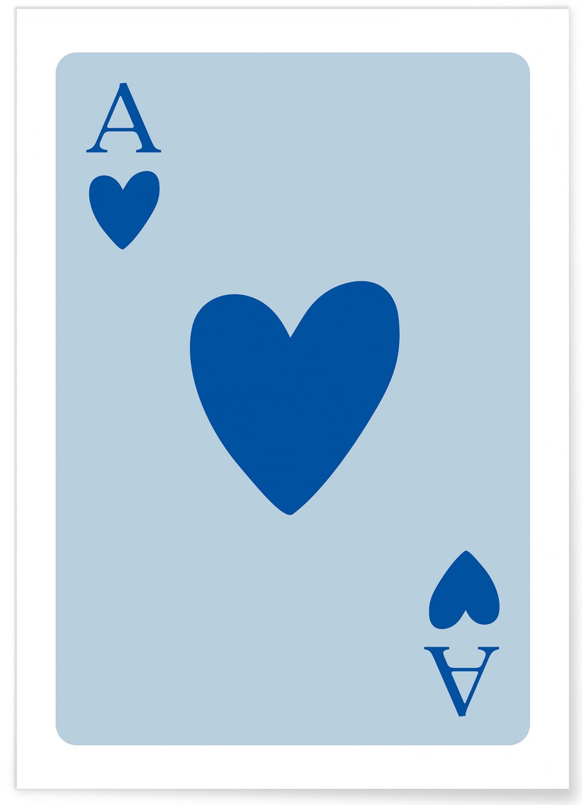 Affiche As de coeur bleu
