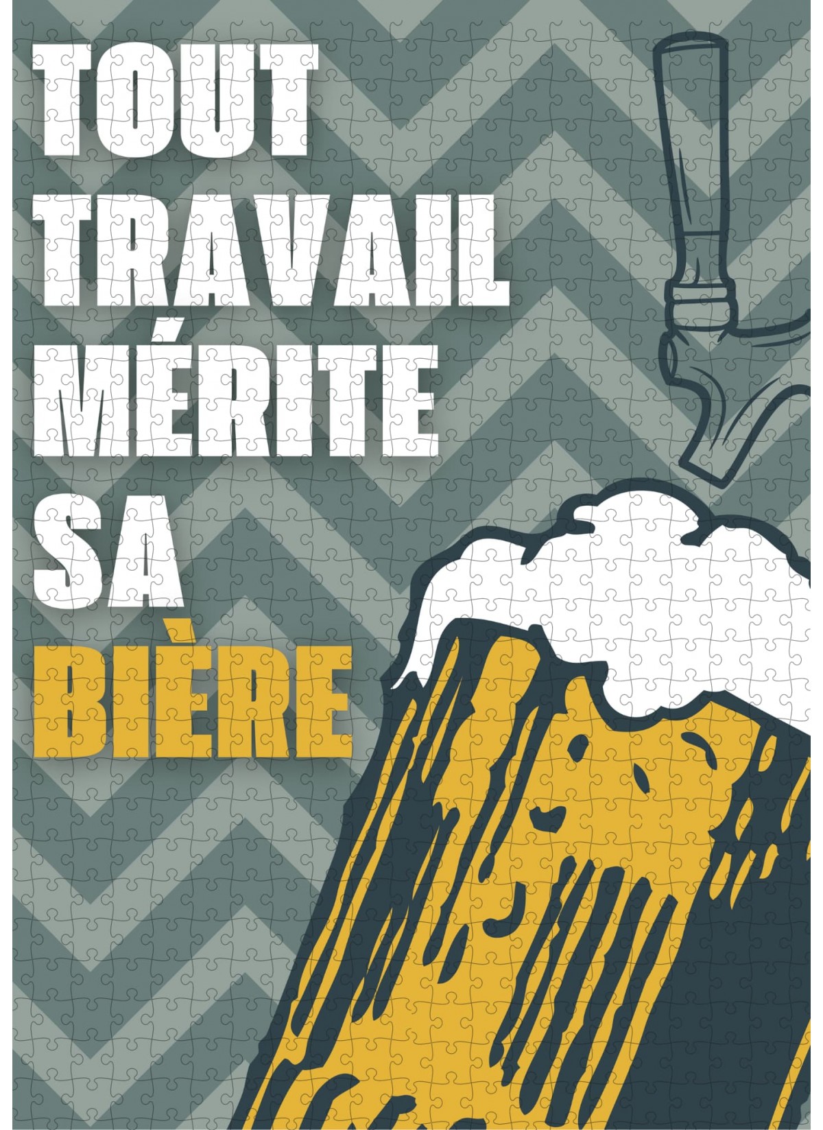 Puzzle "Tout travail mérite sa bière" | 500 pièces