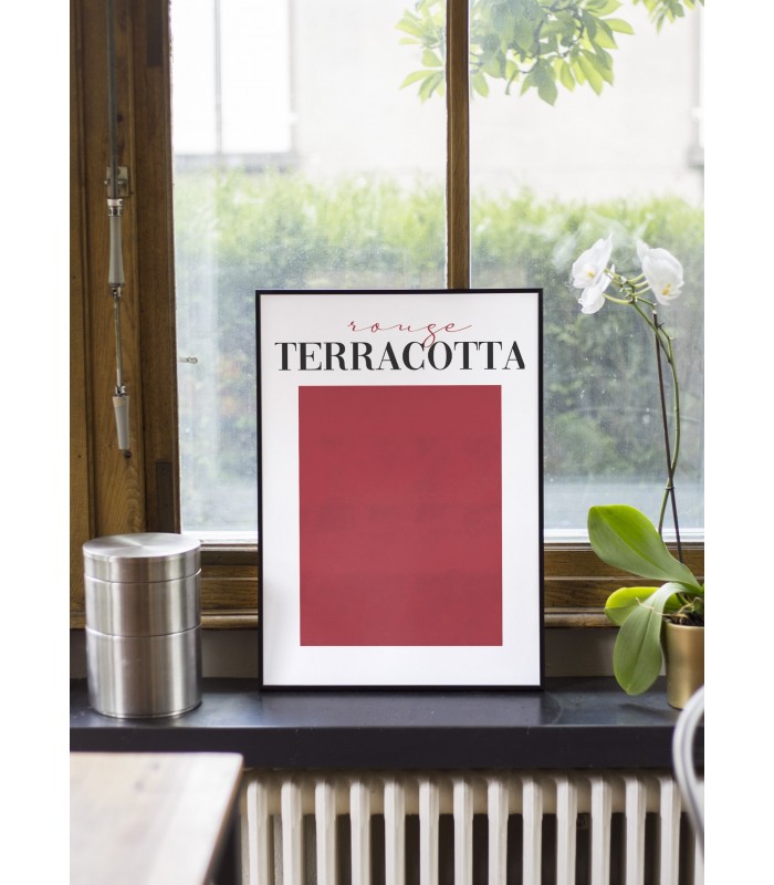 Affiche Rouge Terracotta