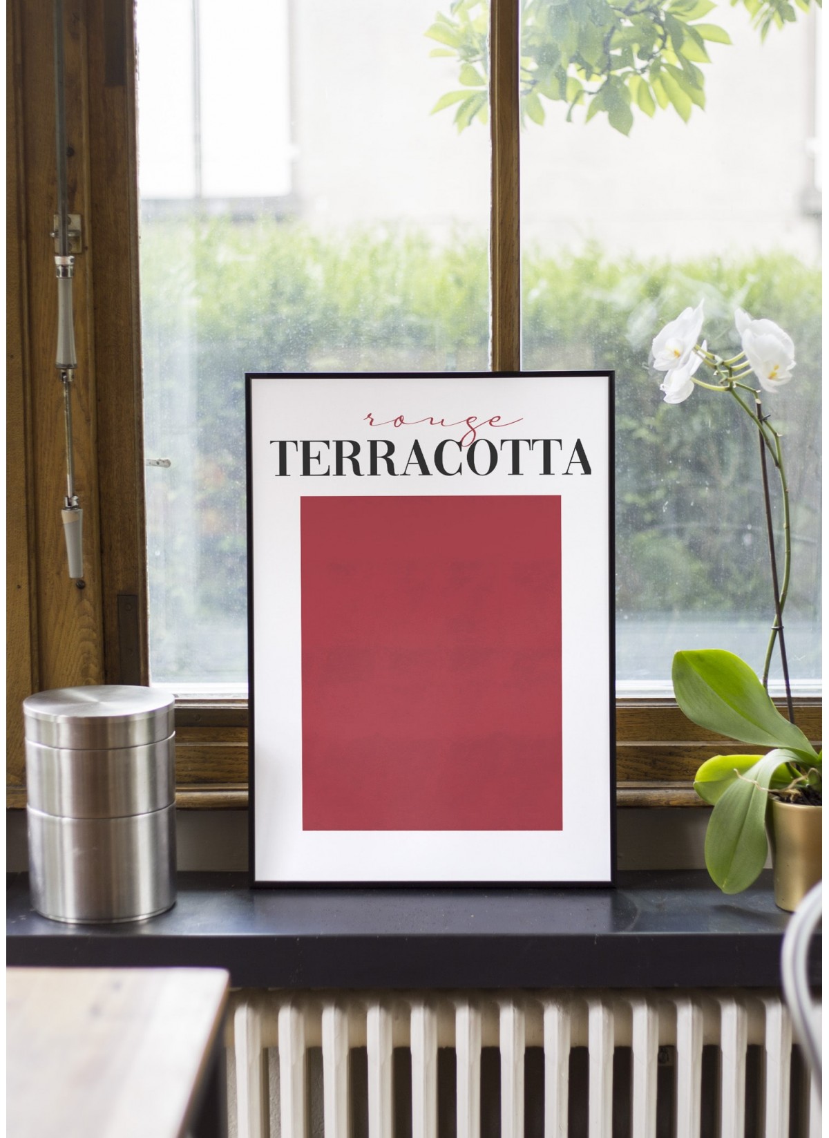 Affiche Rouge Terracotta