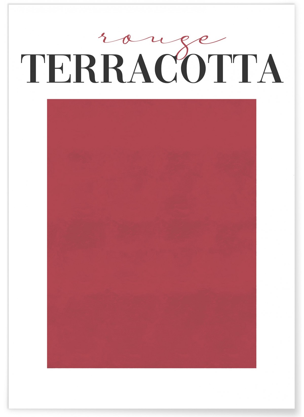 Affiche Rouge Terracotta