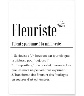 Affiche Définition Fleuriste