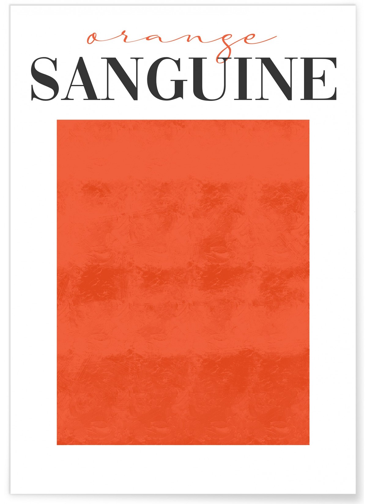 Affiche Orange Sanguine