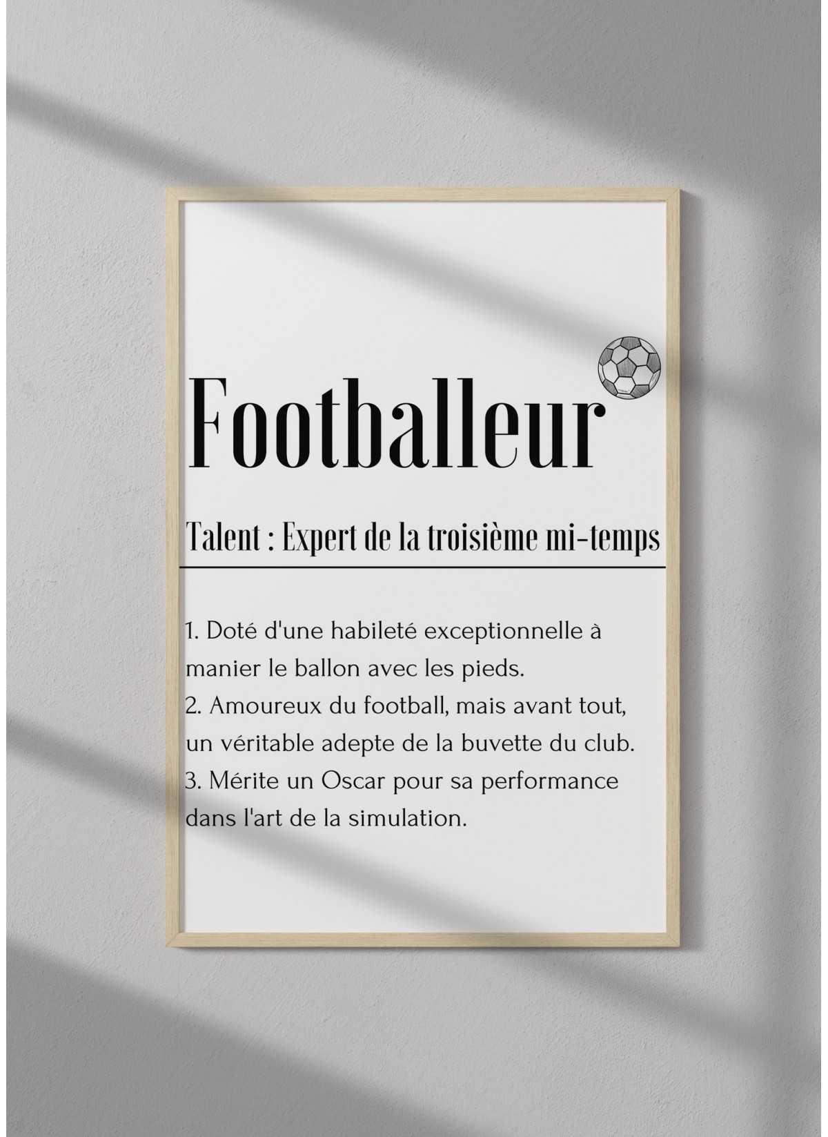 Affiche Définition Footballeur