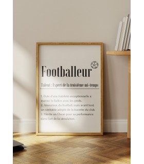 Affiche Définition Footballeur
